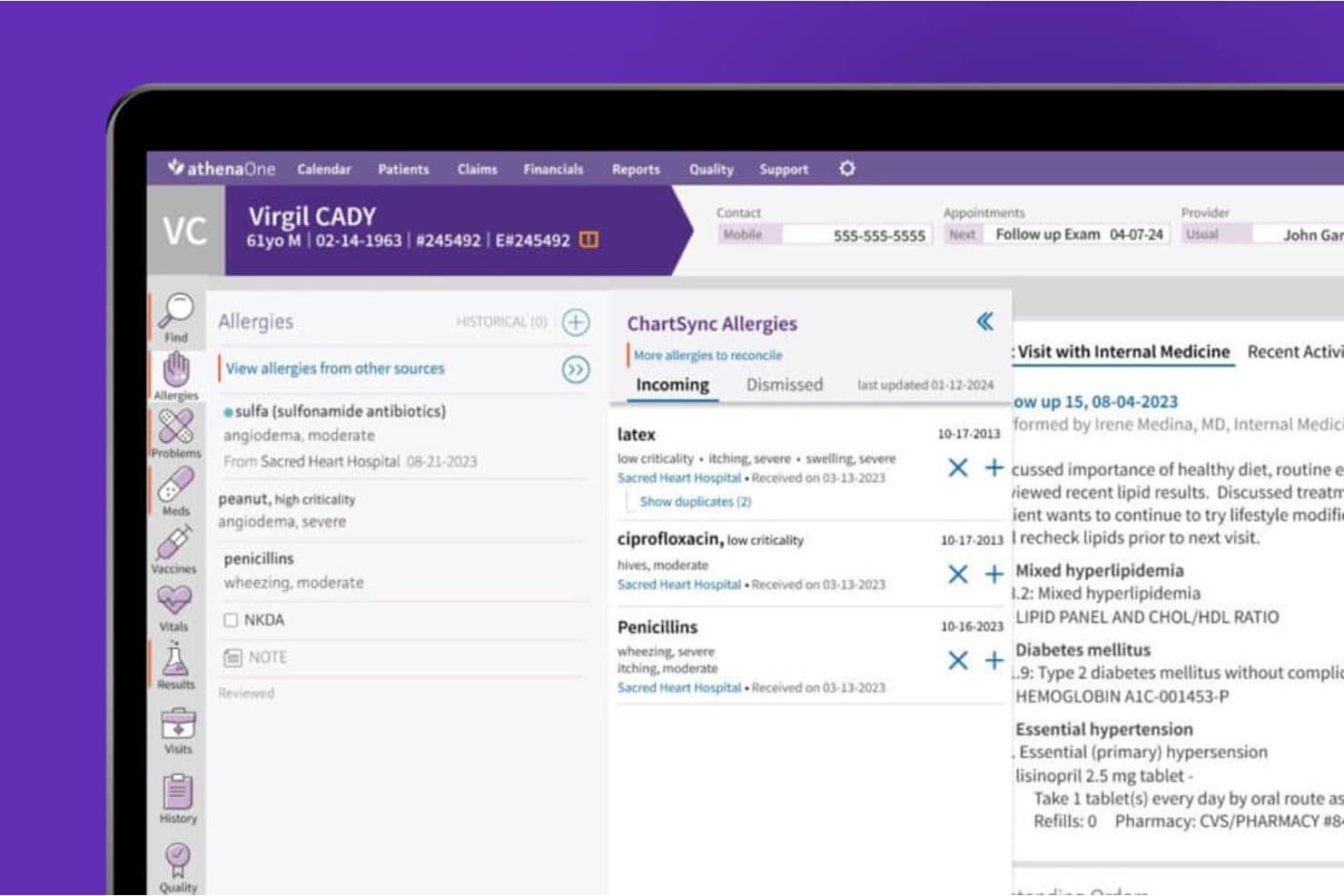 athenahealth screenshot