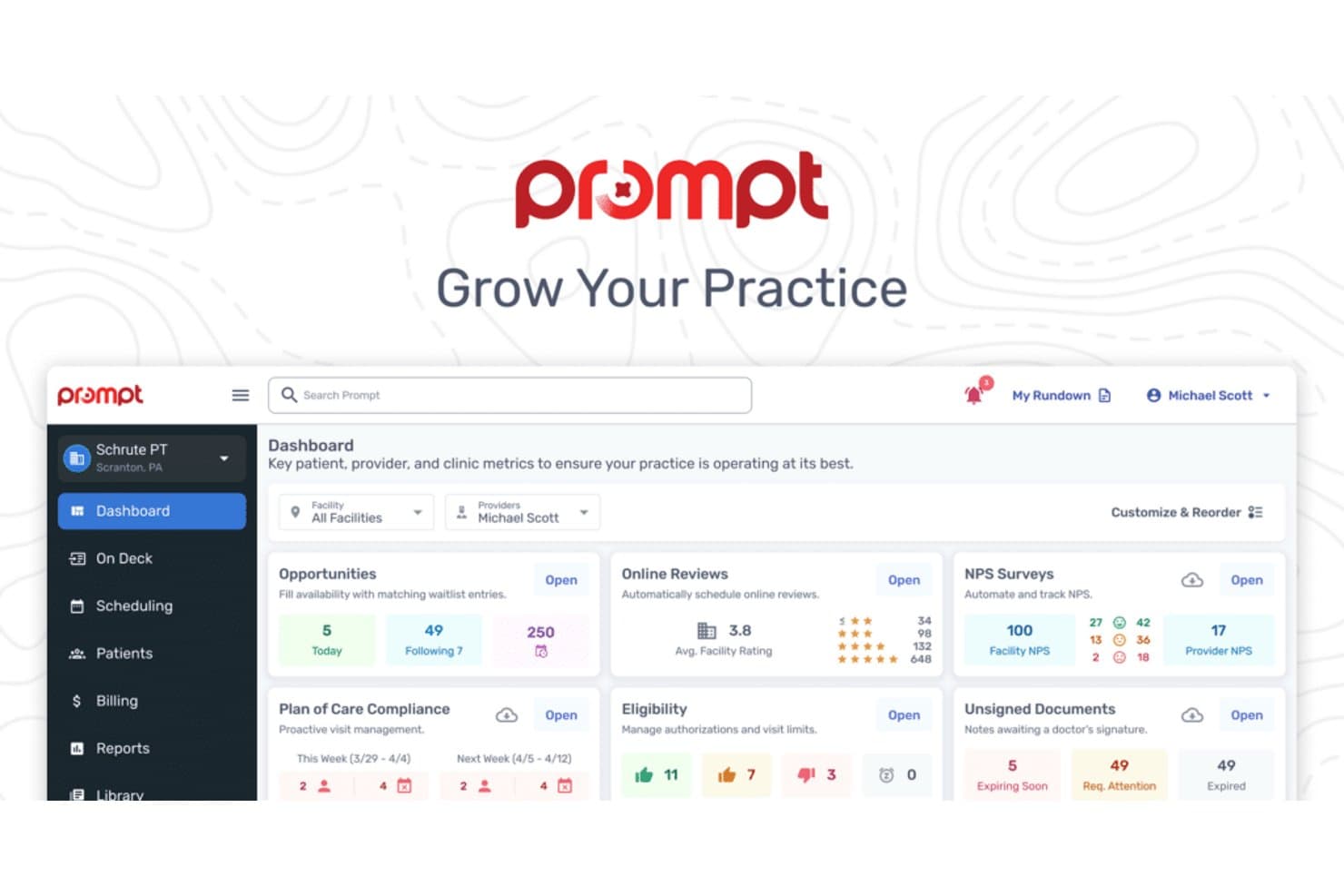 Prompt EMR screenshot