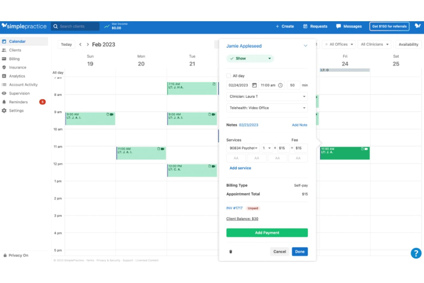 SimplePractice screenshot