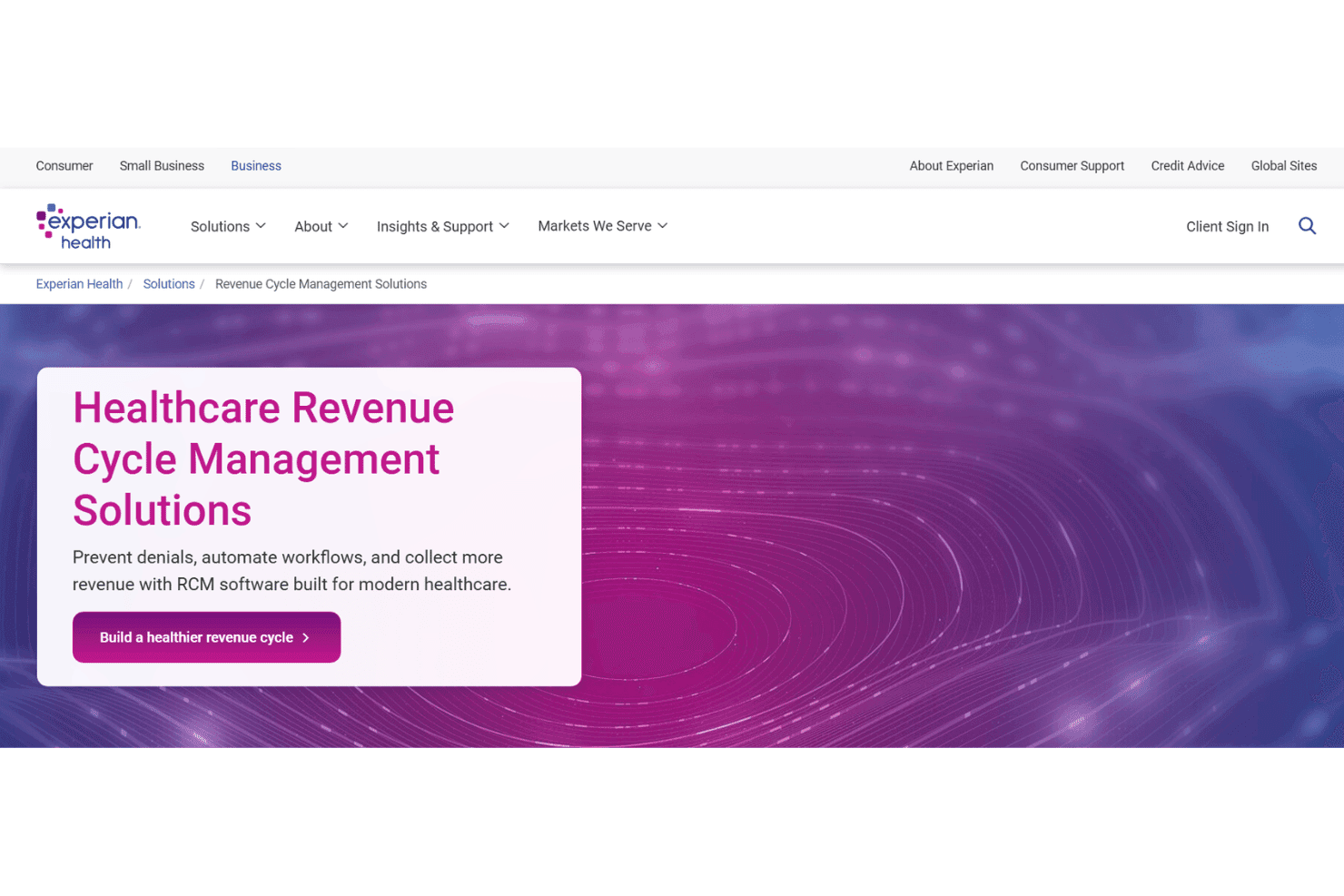 Experian Health (ClaimSource / AI Advantage)