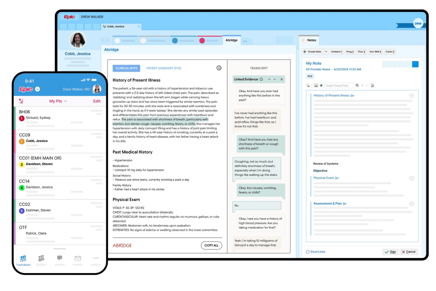 Abridge zet patiëntgesprekken om in door AI gegenereerde klinische documentatie.