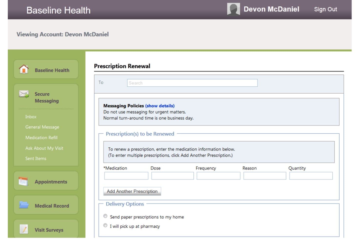 Cerner screenshot