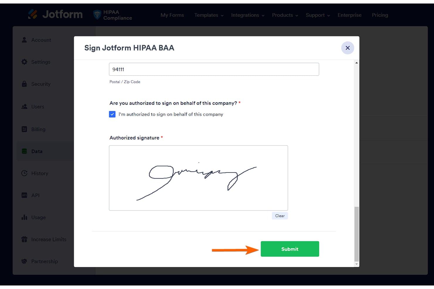 Jotform Sign
