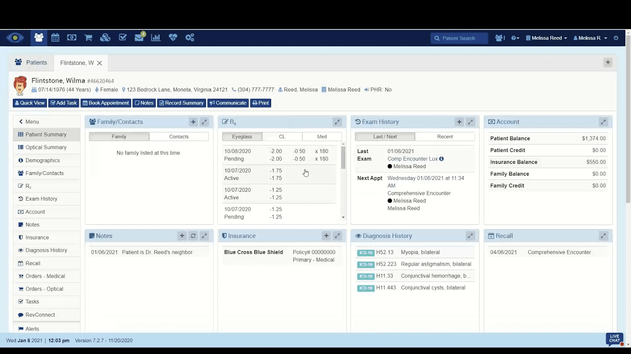 RevolutionEHR screenshot