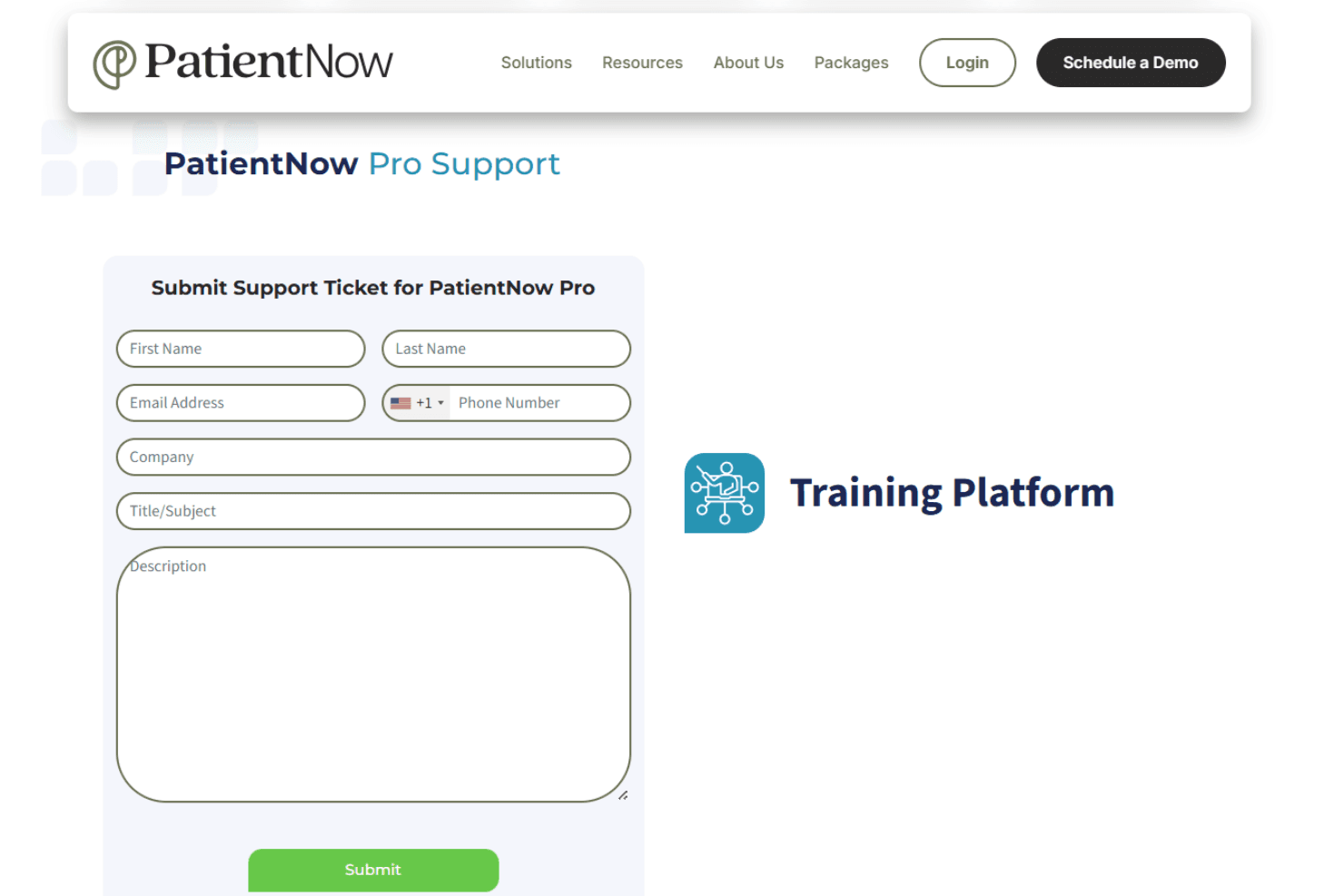 PatientNow screenshot