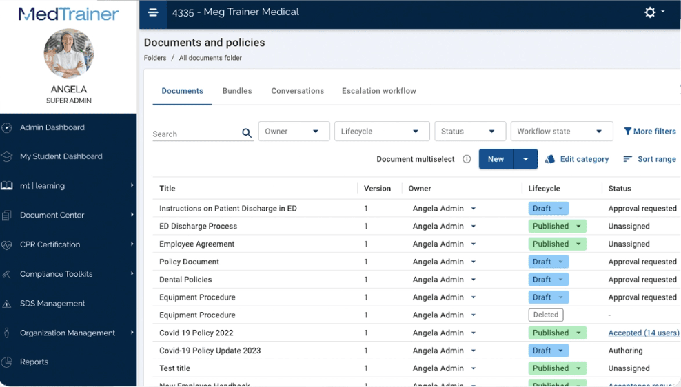 MedTrainer screenshot