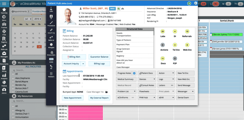 eClinicalWorks screenshot
