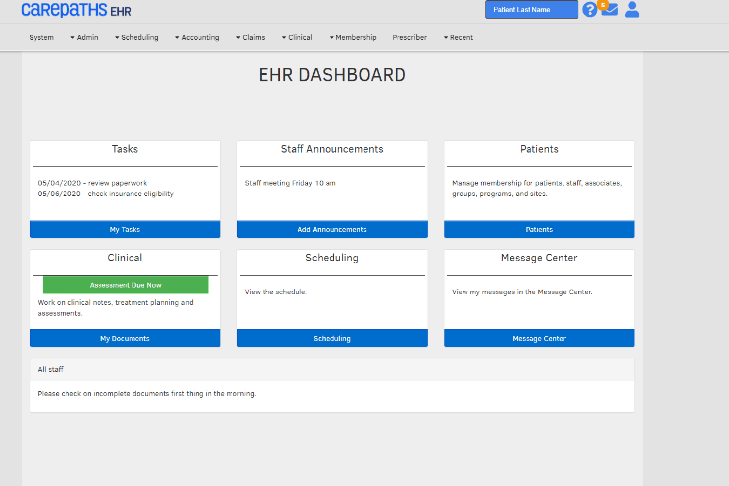 CarePaths EHR streamlines workflows for small to mid-sized mental health practices.