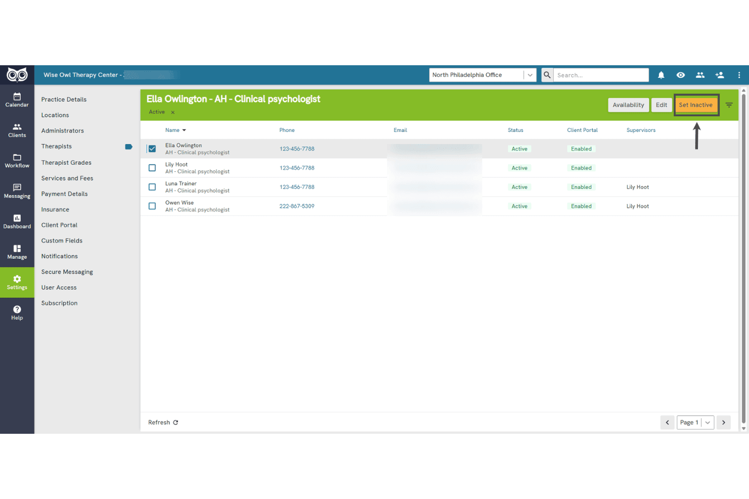 Owl Practice streamlines scheduling, billing, and client records.