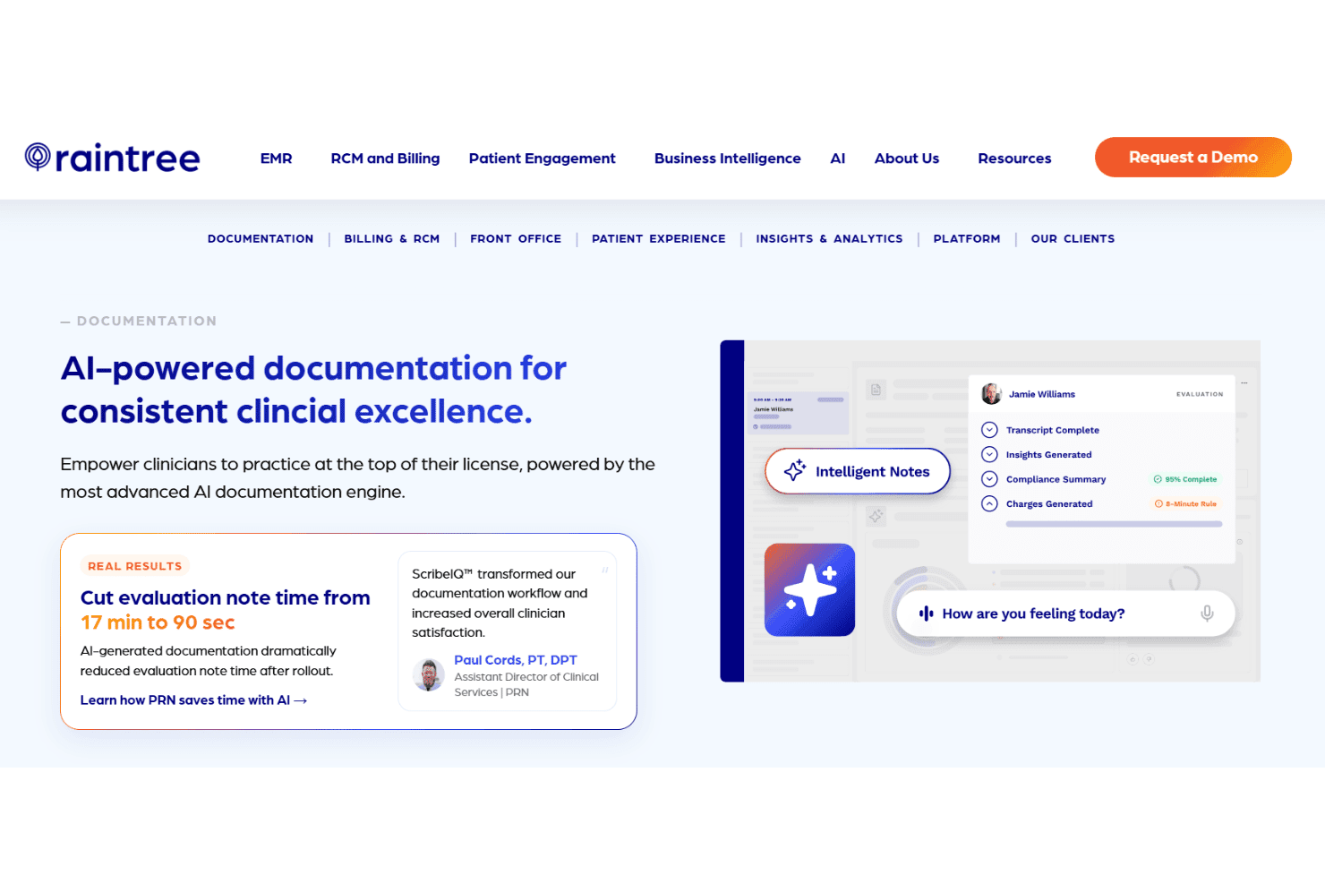 Raintree Systems EMR streamlines therapy workflows, billing, and reporting.