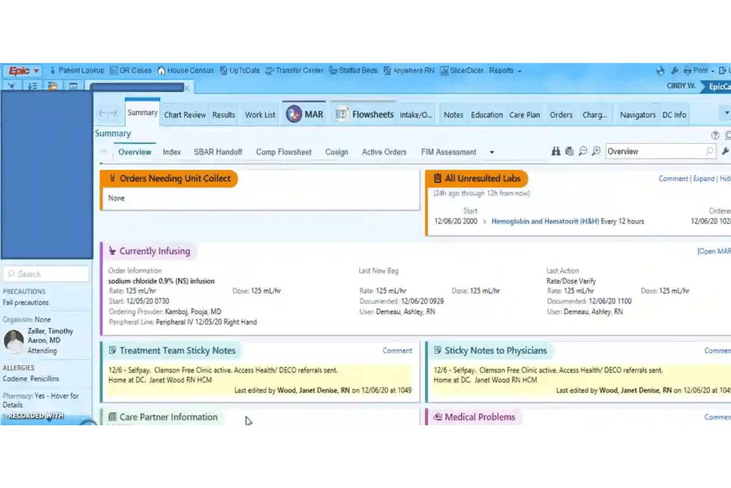 EpicCare streamlines patient records, charting, scheduling, and care workflows.