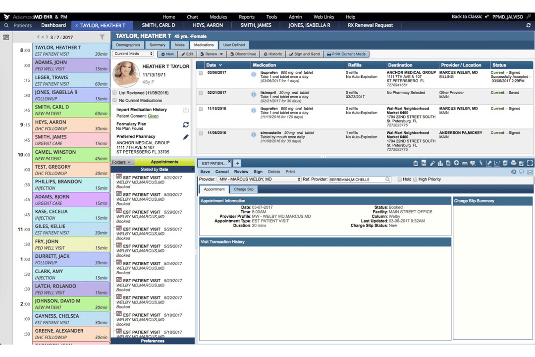 AdvancedMD streamlines scheduling, billing, EHR, and patient workflows.