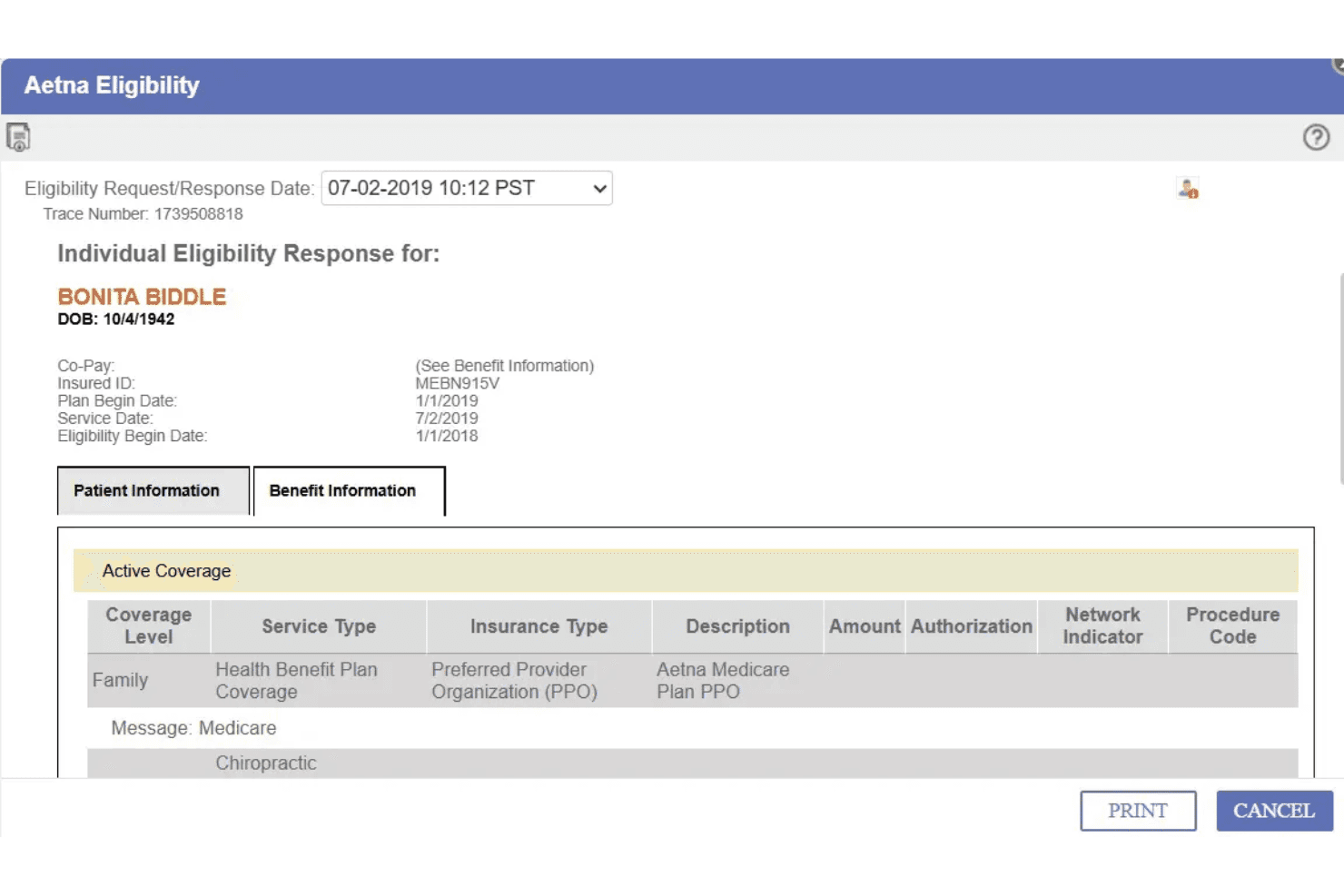 PrognoCIS eligibility checks
