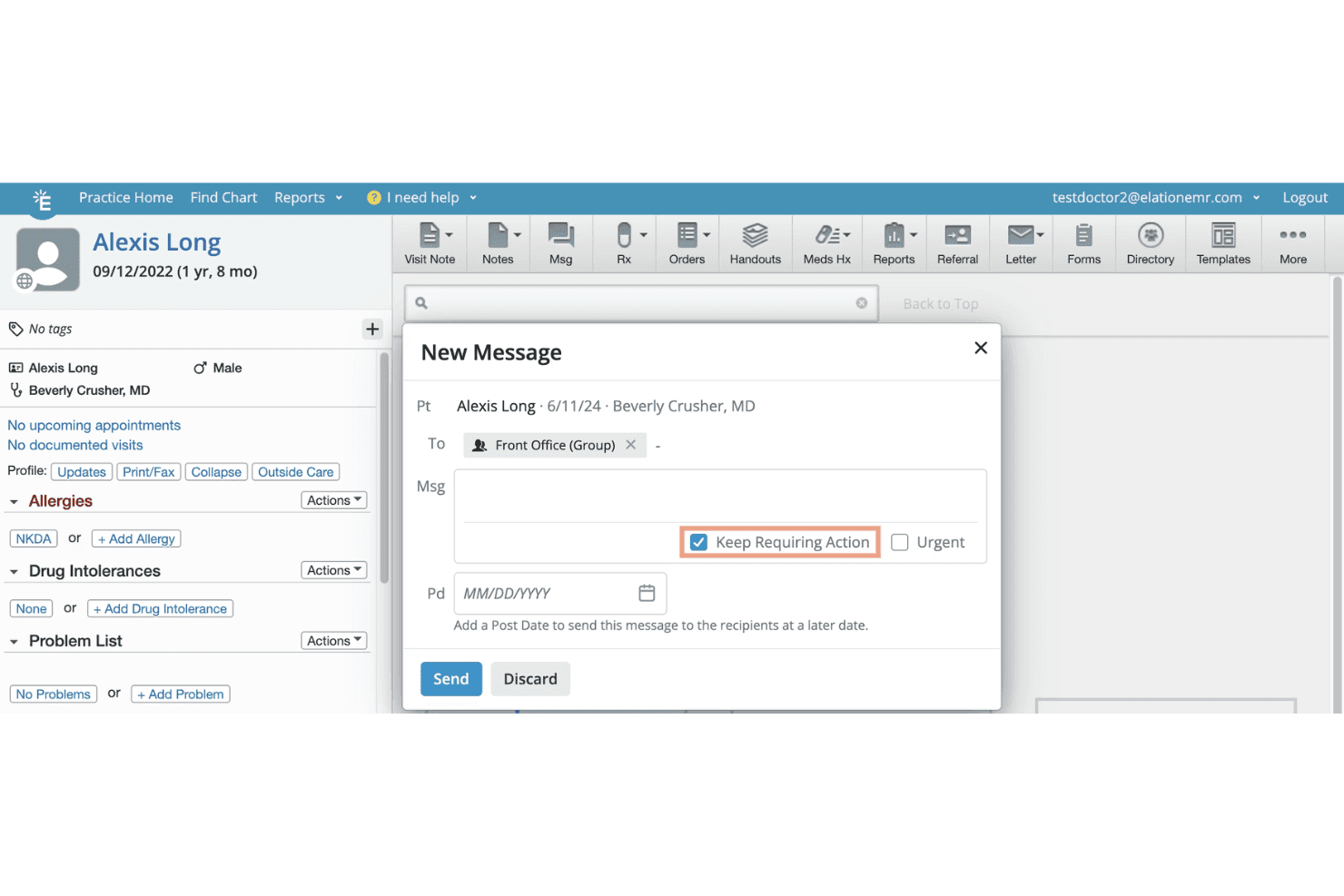 Elation Health secure patient messaging