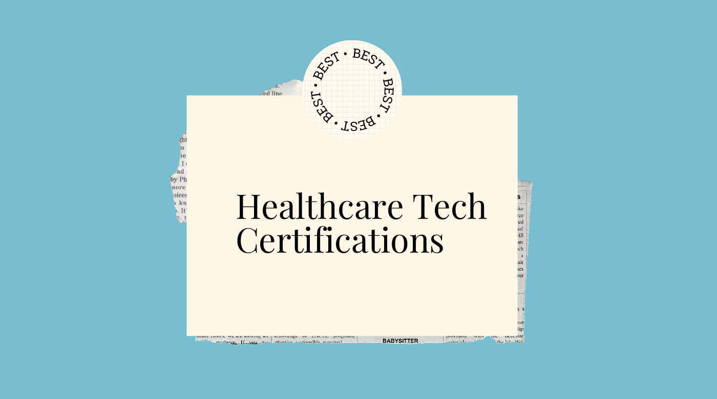Healthcare tech certifications generic best of 74433