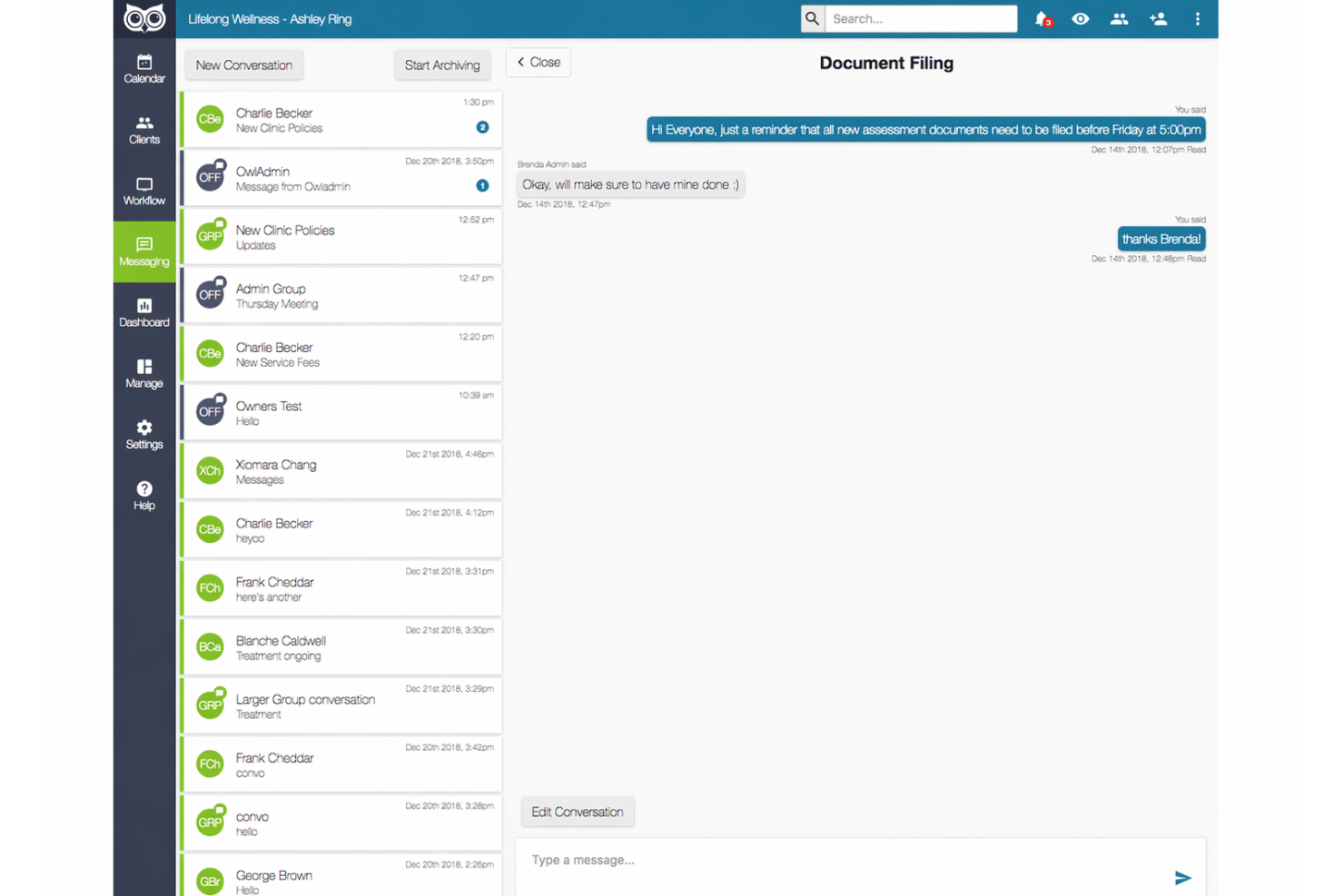 screenshot - Owl Practice Review: Pros, Cons, Features, and Pricing