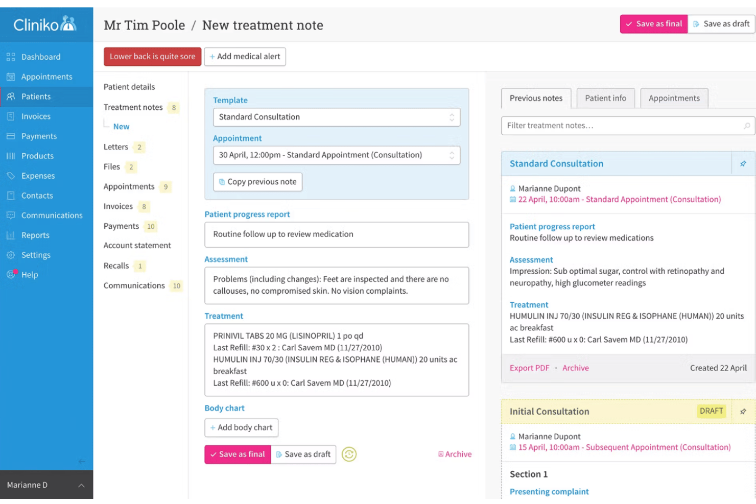 screenshot - Cliniko Review 2026: Pros, Cons, Features, and Pricing