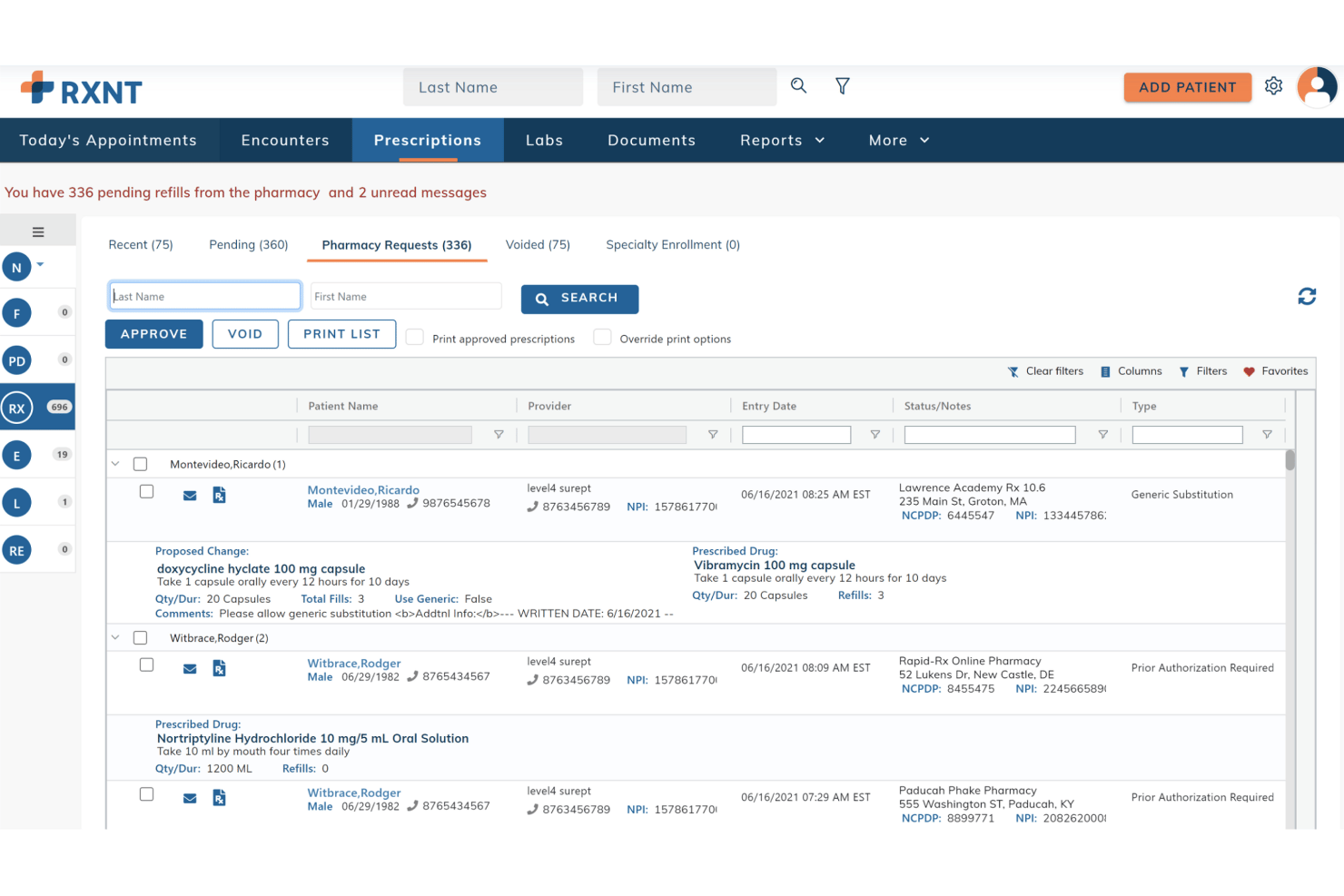 screenshot - RXNT EMR Software In-Depth Review