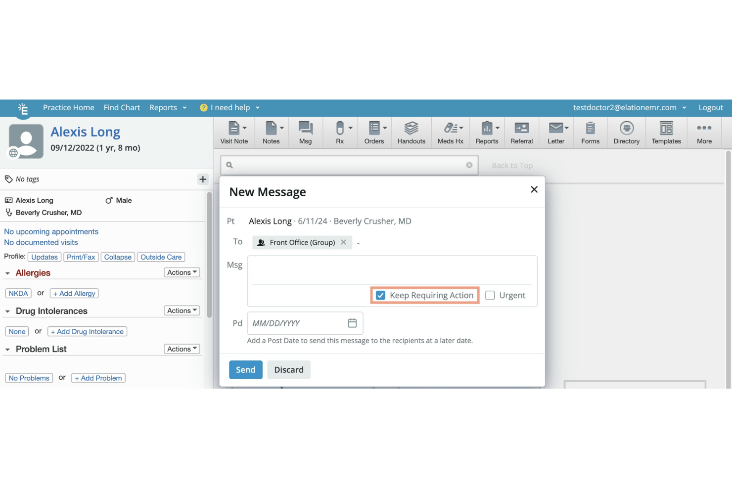 Elation Health secure patient messaging