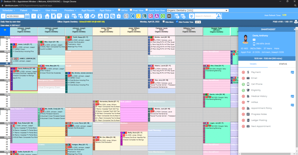 Denticon screenshot - Les 14 Meilleurs Logiciels Dentaires Passés en Revue en 2026