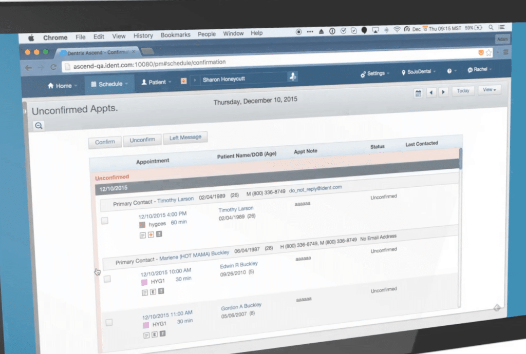 Dentrix Ascend screenshot - 10 Beste Dental-EMR-Systeme im Test 2026