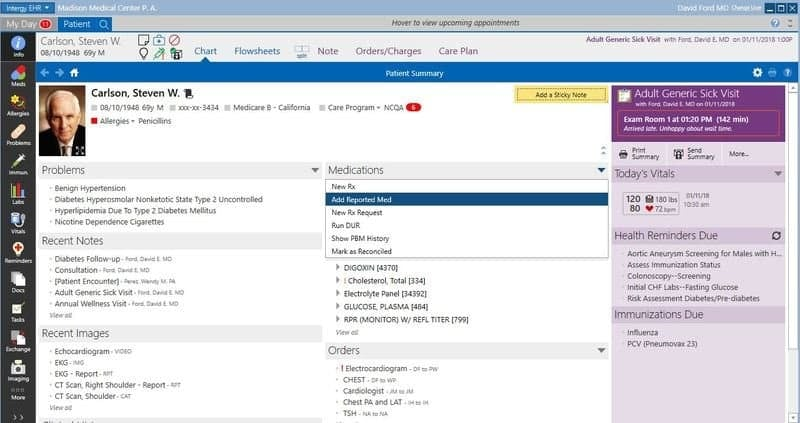 Intergy screenshot - 10 Beste Pädiatrische EMR-Systeme für 2026 [Meine Bewertungen]