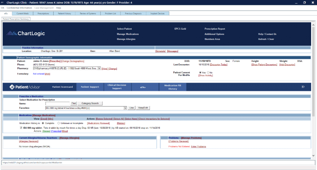 ChartLogic EHR screenshot - 10 meilleurs logiciels ABA évalués en 2026