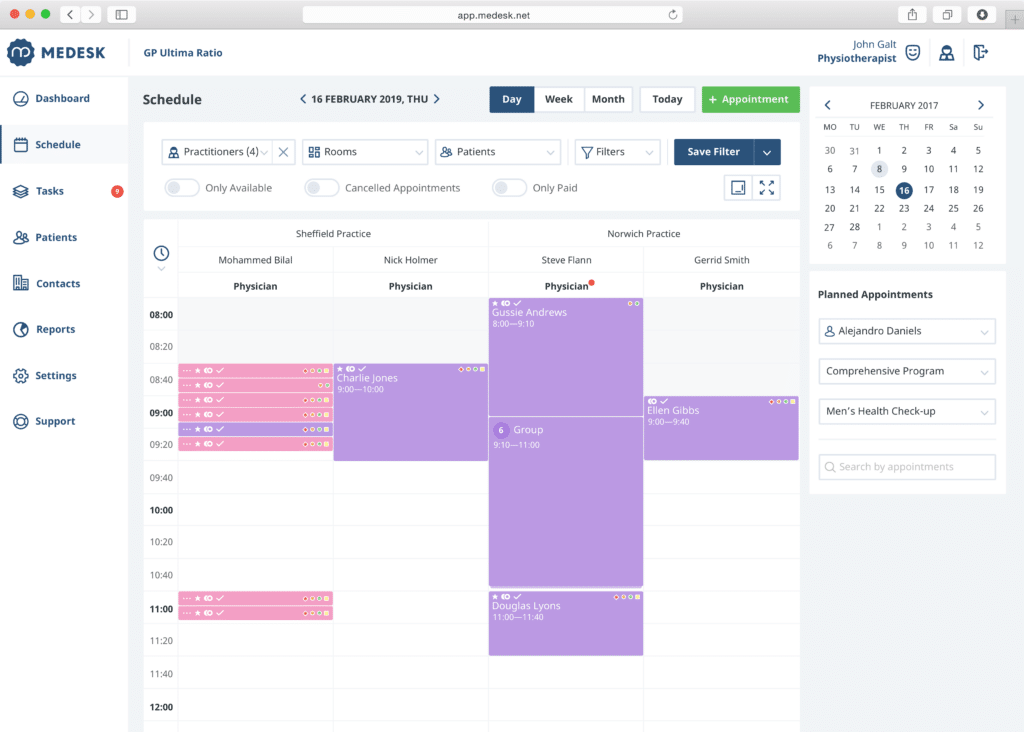 Medesk screenshot - 10 Meilleures Plateformes EMR Gratuites pour 2026 [Mes Avis]