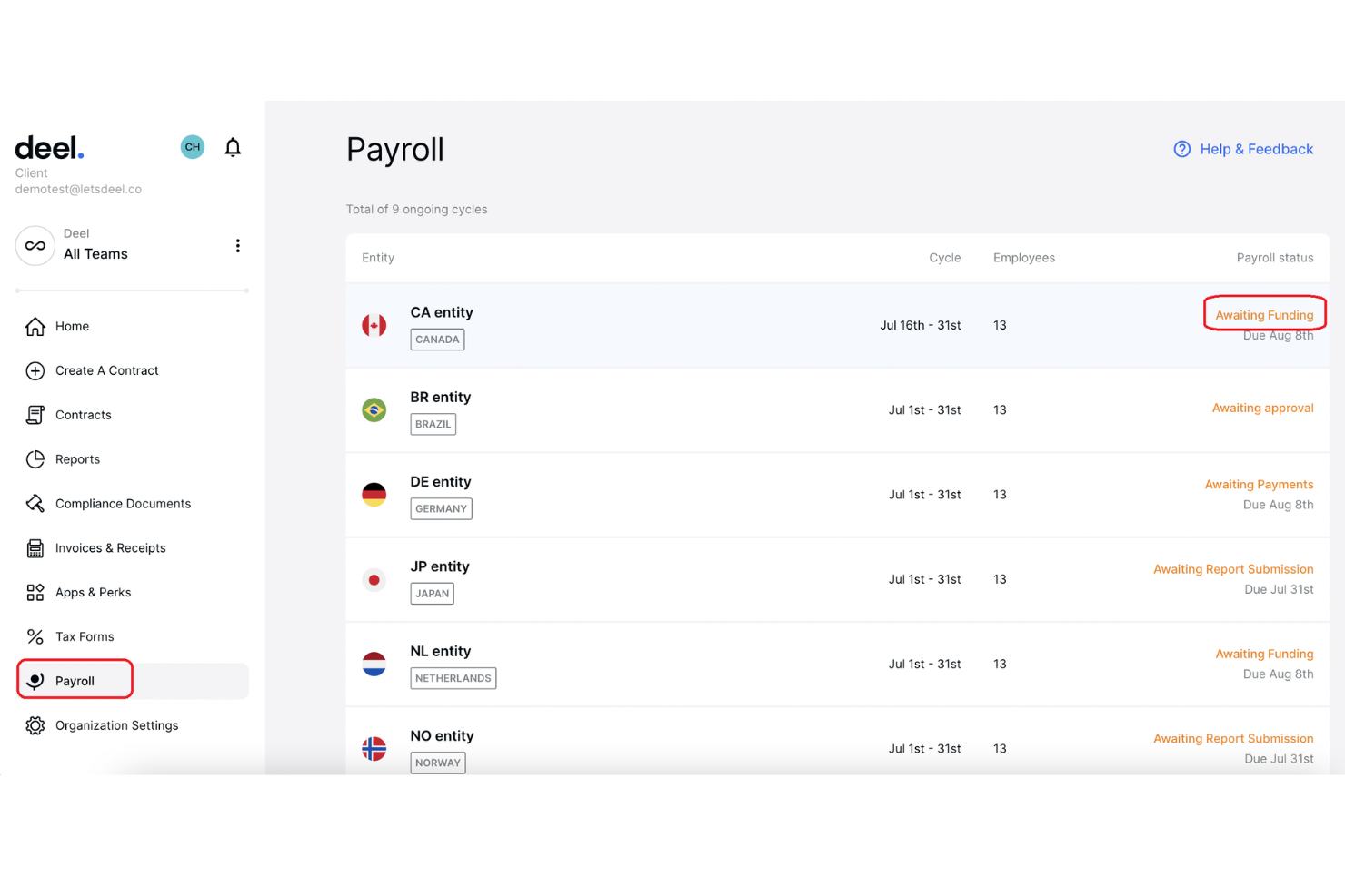 Deel HR screenshot - Les 10 meilleurs logiciels RH pour les établissements de santé évalués pour 2026