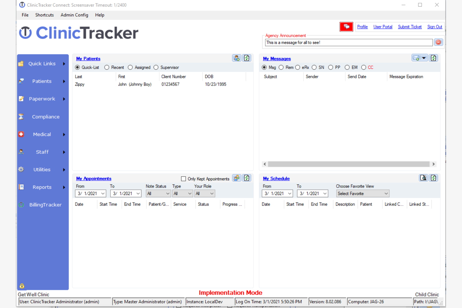 ClinicTracker screenshot - 12 Beste HIPAA-konforme EHR-Software im Test 2026