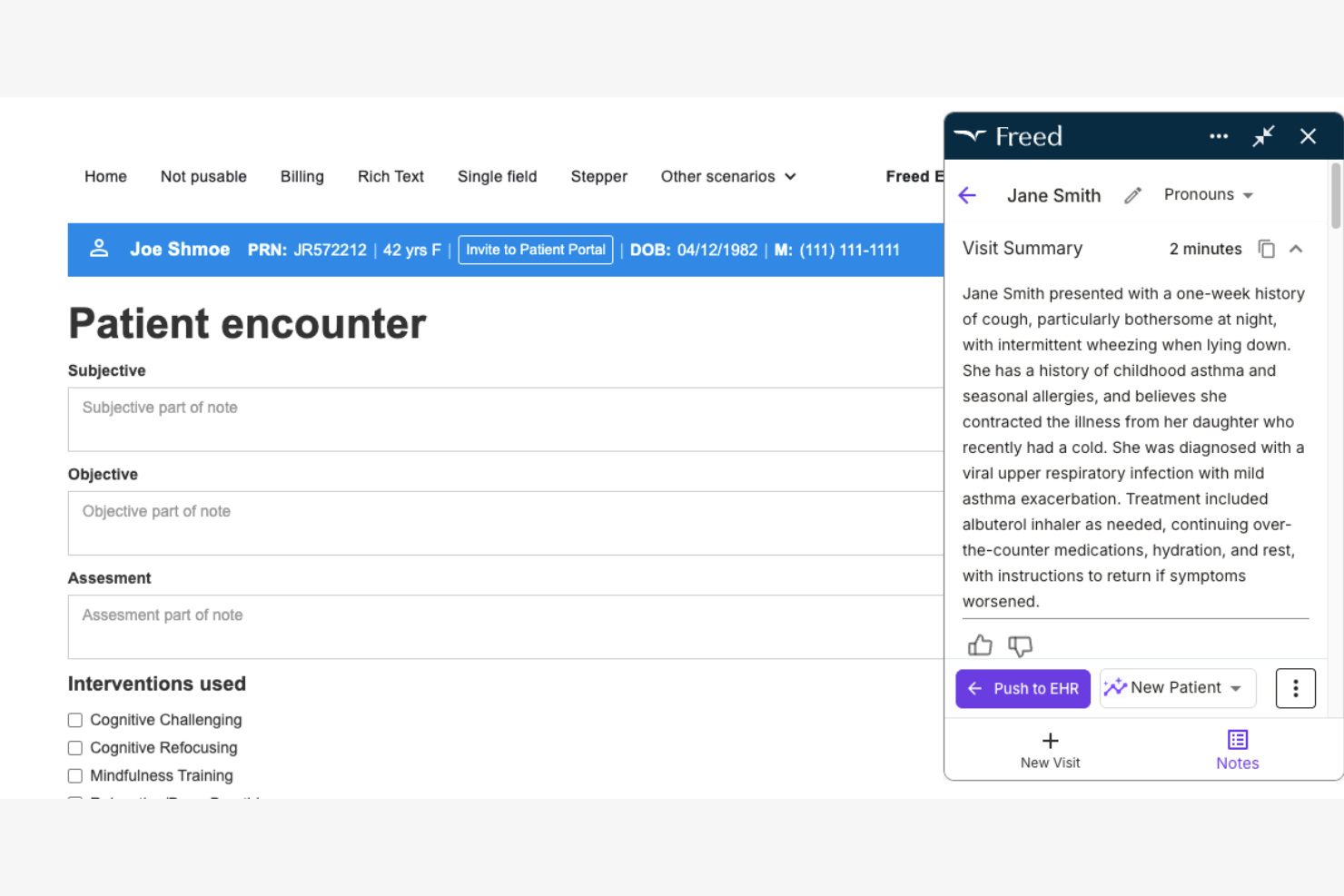 Freed screenshot - 12 meilleurs logiciels DME conformes à la HIPAA examinés en 2026