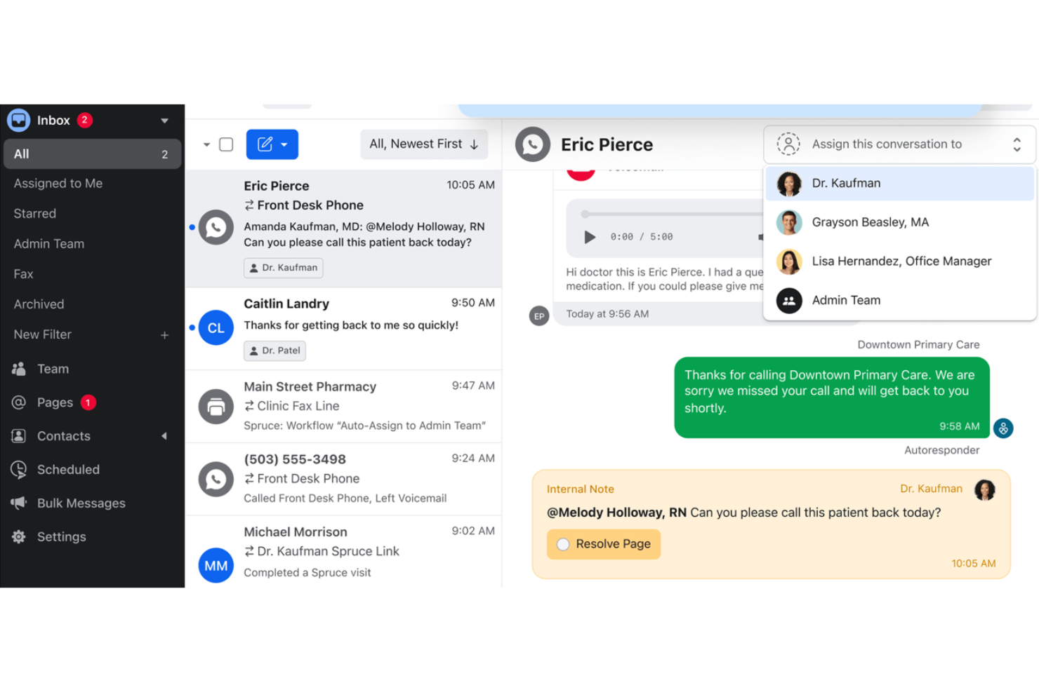 Spruce Health screenshot - 10 meilleurs logiciels de facturation conformes à la HIPAA analysés en 2026