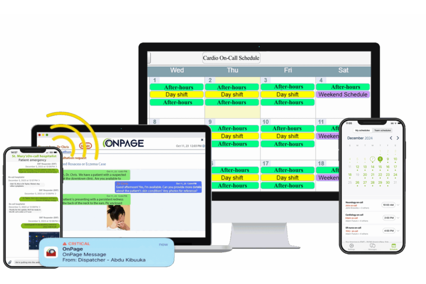 OnPage screenshot - 17 beste Tools für klinische Kommunikation und Zusammenarbeit 2026