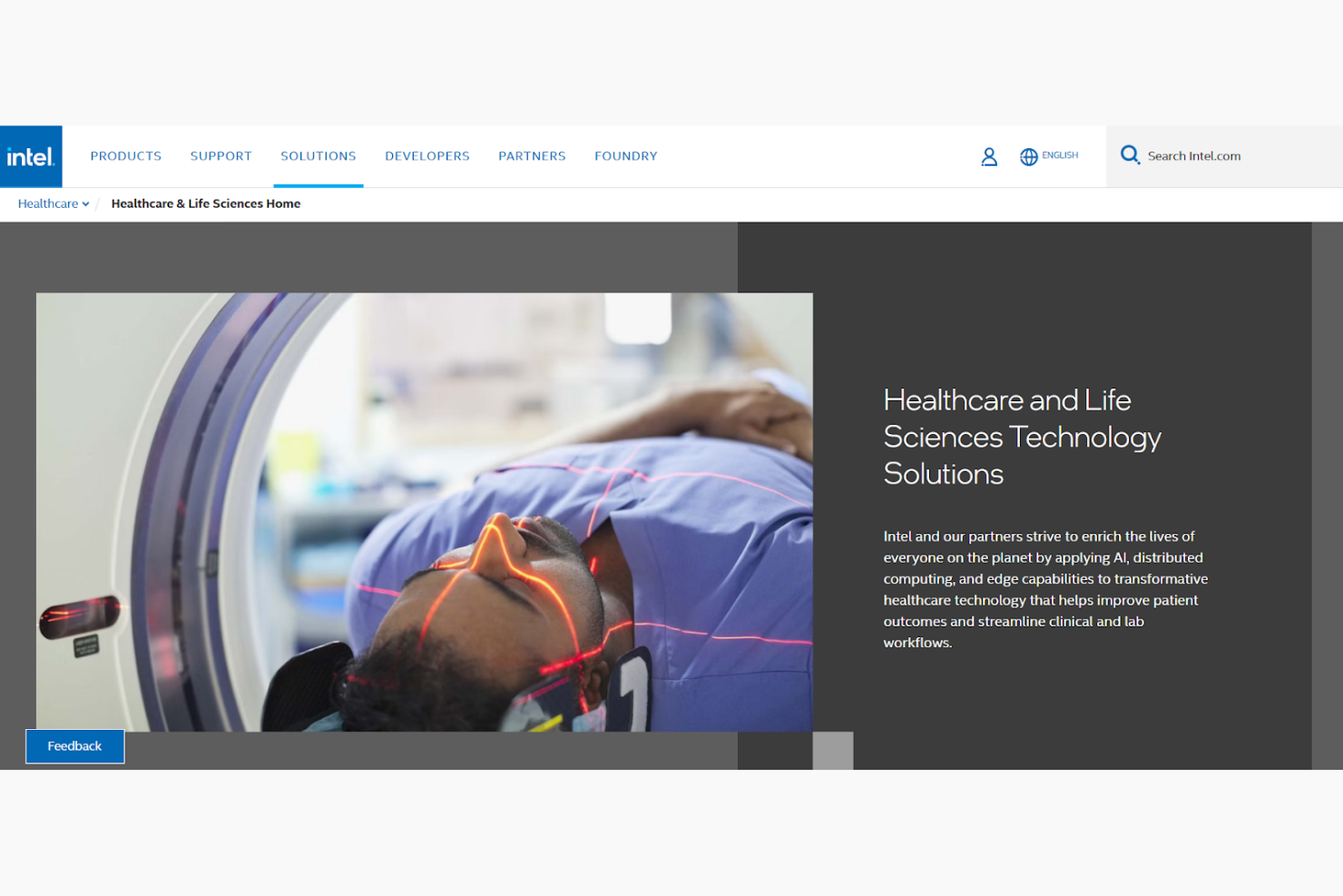 Intel Healthcare IT screenshot - 10 Meilleures Solutions d’IA en Santé Passées en Revue en 2026