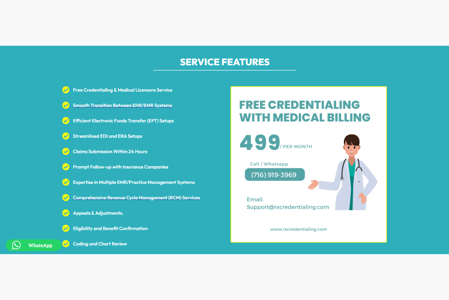 Rx Credentialing screenshot - 19 Meilleurs Services de Facturation Médicale pour les Petits Cabinets 2026