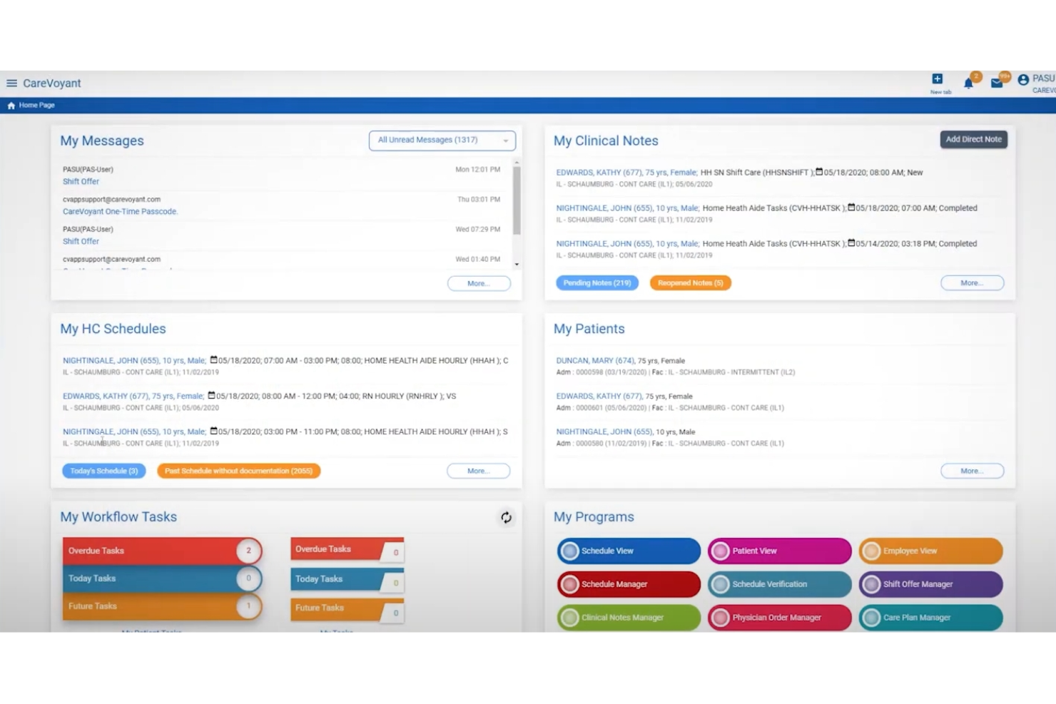 CareVoyant screenshot - 10 Meilleurs Logiciels de Paie pour les Soins à Domicile Passés en Revue pour 2026
