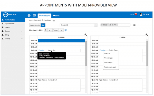 EHR Your Way screenshot - 10 beste Systeme für elektronische Gesundheitsakten im Bereich psychische Gesundheit im Test für 2026