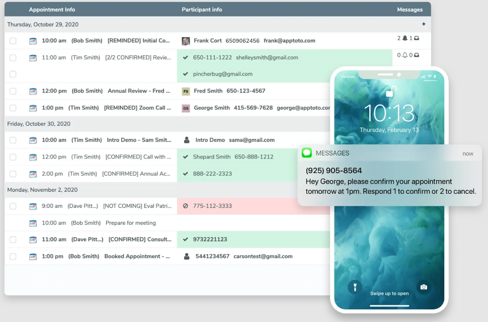 Apptoto screenshot - 10 besten Terminbenachrichtigungssoftwares im Jahr 2026