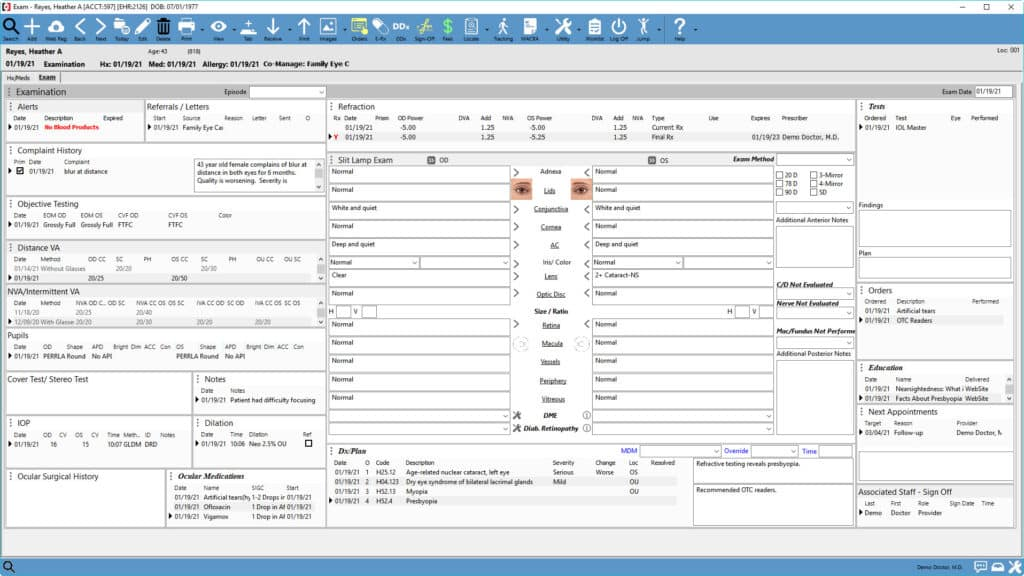 Compulink screenshot - 10 beste Optometrie-EHR-Systeme für 2026 [Meine Bewertungen]