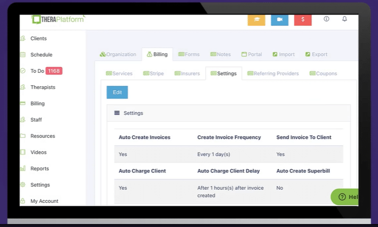 TheraPlatform screenshot - 10 beste Abrechnungssoftwares für Physiotherapie im Test 2026