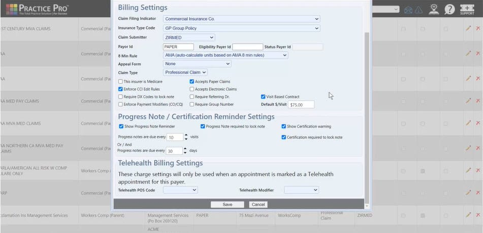 Practice Pro screenshot - 10 beste Abrechnungssoftwares für Physiotherapie im Test 2026