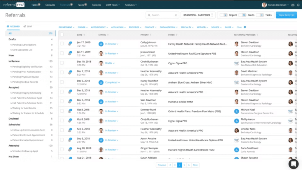 ReferralMD screenshot - 10 beste Zuweisungsmanagement-Softwares für 2026
