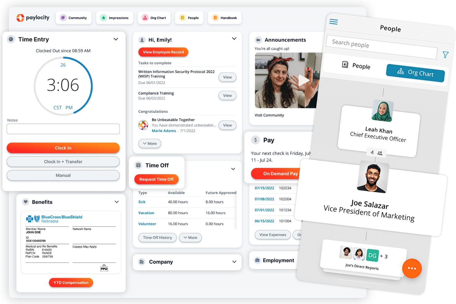 Paylocity screenshot - Les 10 meilleurs logiciels RH pour les établissements de santé évalués pour 2026