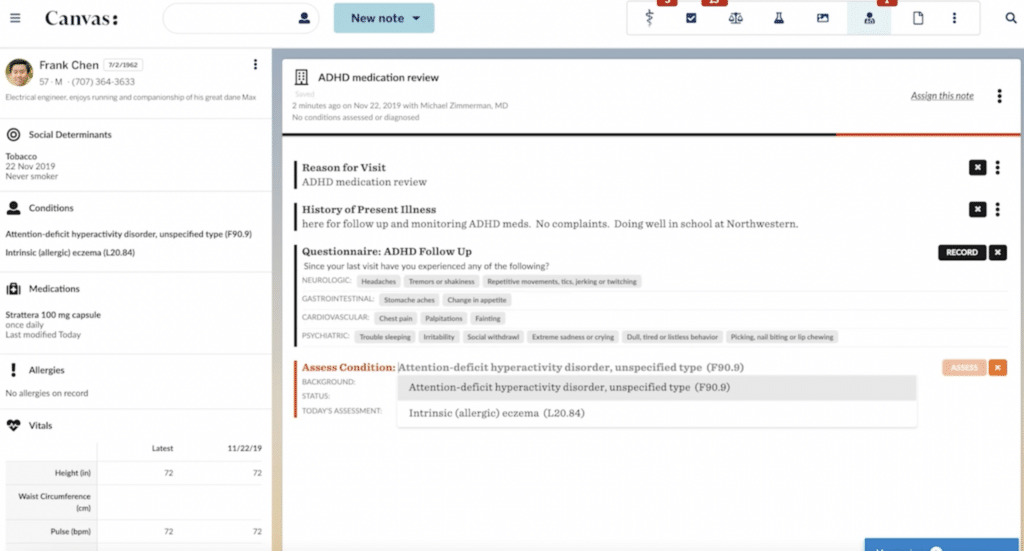 Canvas Medical screenshot - 10 beste medizinische Softwarelösungen im Test für 2026