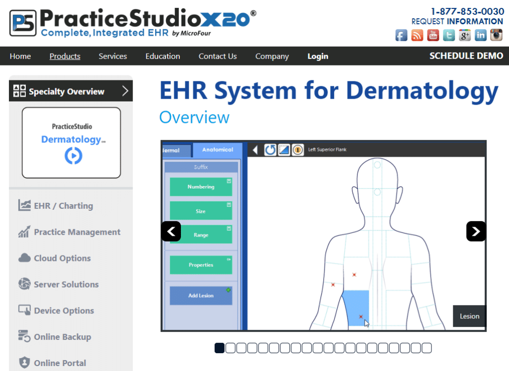 PracticeStudio X20 screenshot - 10 Beste Dermatologie-EMRs für 2026 [Meine Bewertungen]