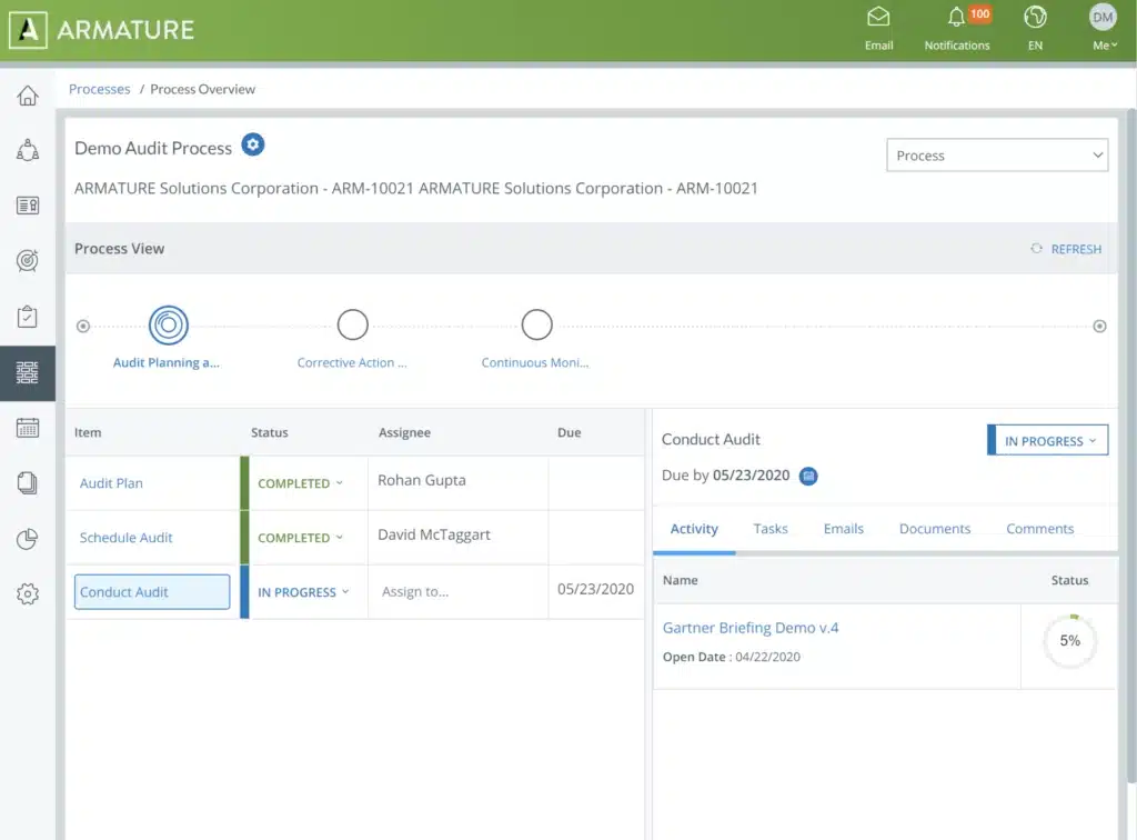 ARMATURE Solutions screenshot - 10 beste Akkreditierungsmanagement-Softwares 2026
