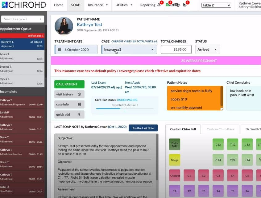 ChiroHD screenshot - 10 Beste Chiropraktik-EHR-Lösungen für 2026 [Meine Bewertungen]