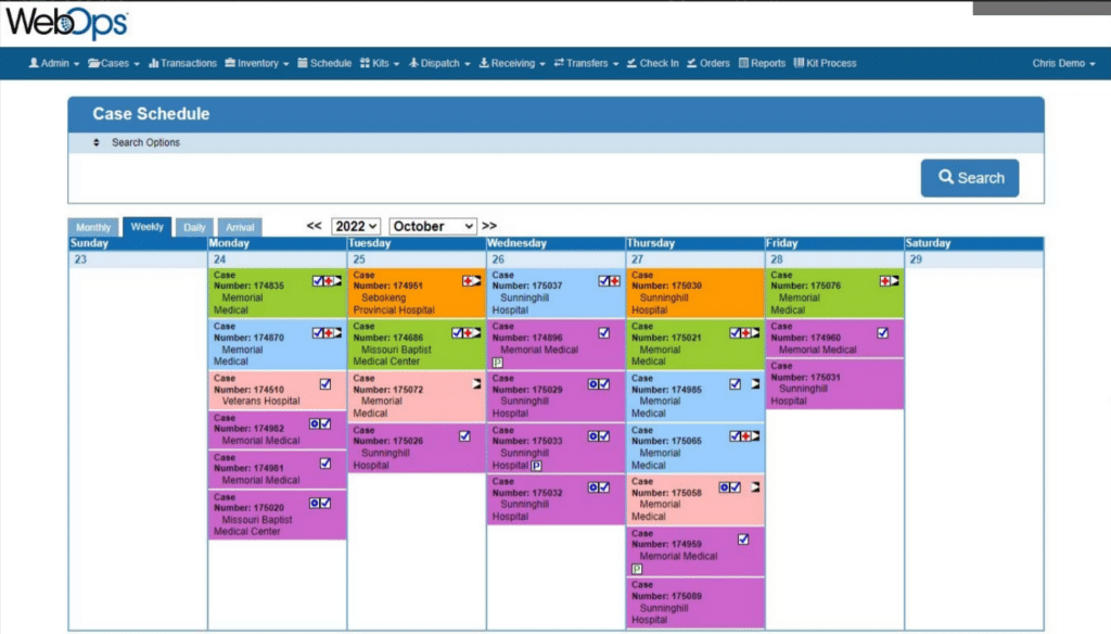 WebOps Logistics screenshot - 10 Beste Softwarelösungen für medizinisches Bestandsmanagement 2026