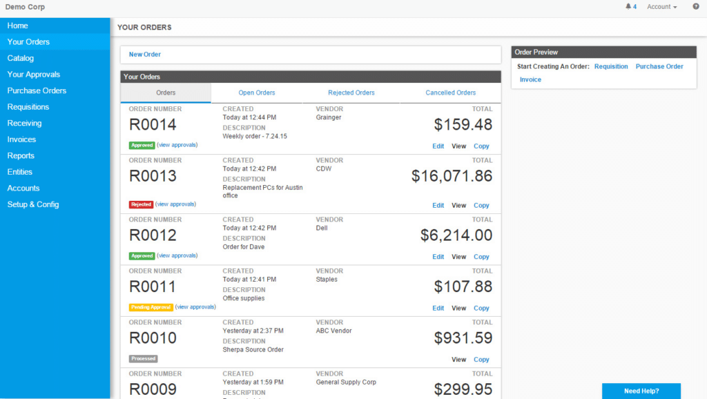 Bellwether Purchasing Software screenshot - 10 meilleurs logiciels de gestion des stocks médicaux de 2026