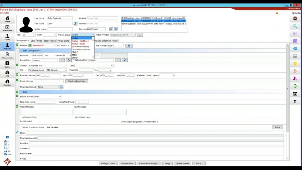 Accuro EMR screenshot - 10 beste Telemedizin-Software des Jahres 2026